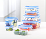 Emsa 515585 Matklipp & Stäng | 3 delar set | plast | transparent / grön | 0,55 / 1 / 2,2 liter Naty Shop matförvaringslådor