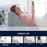 Läskudde för säng och soffa - Memory Foam fjäderkudde - Ergonomisk ryggkudde - Perfekt för att stödja ryggen medan du kopplar av, spelar, läser eller tittar på TV - Bred