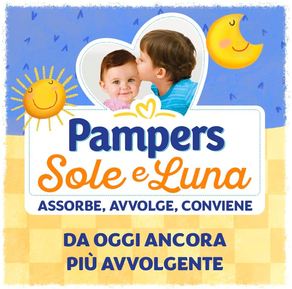 Pampers Sun and Moon blöjor, unisex, junior, storlek 5 (11-25 kg), 120 blöjor