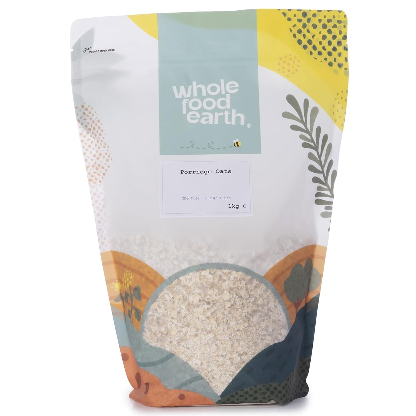 Wholefood Earth - Ekologisk Havregröt 3 kg | Icke-GMO | Vegan | Rik på fiber