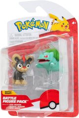 Pokémon PKW3583 - Battle Figure Pack - Leufeo & Bisasam, Officiella detaljerade figurer, 5 cm vardera Actionfigurer Naty Shop