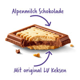 Milka LU – Alpin mjölkchoklad med knapriga LU-kex – 87g
