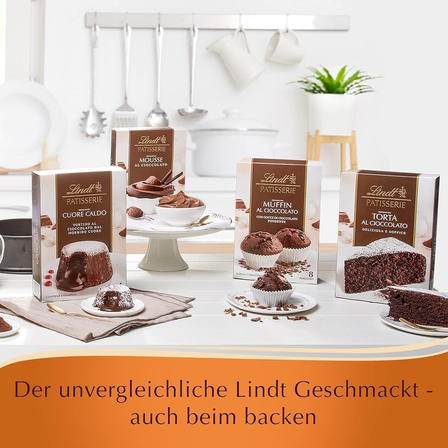 Lindt & Sprüngli Feines Backen Kuchenmischung, Backmischung, 8 Portionen, Lactosefrei, 400 G Mix för bakning och matlagning Naty Shop