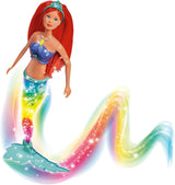 Simba 105733656 - Steffi Love Sparkling Mermaid Doll (39cm) - Glödande sjöjungfrufärg som ändrar lysande regnbåge Vattentät leksak för barn från 3 år och uppåt