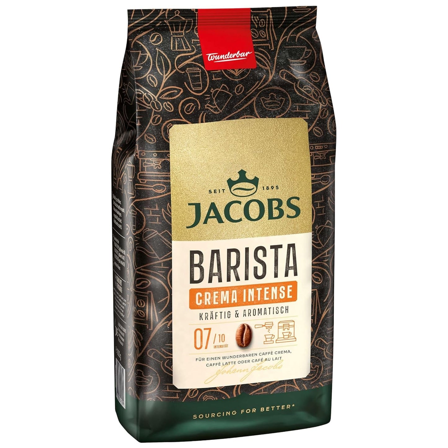 Hel böna kaffe JACOBS Barista Editions Crema Intense (4 x 1 kg)