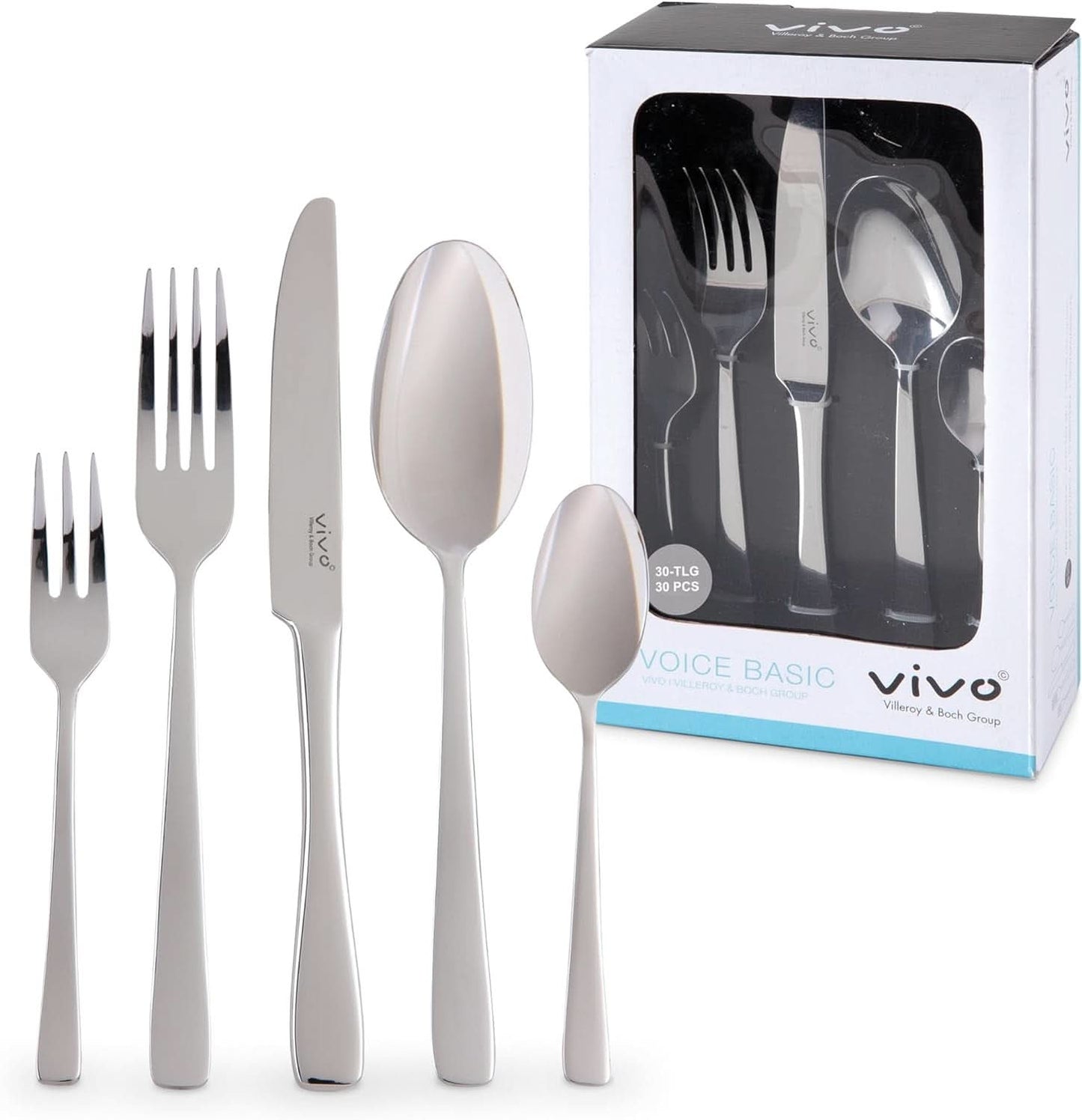Vivo by Villeroy & Boch - Voice Basic bestickset 30 stycken för 6 personer Naty Shop