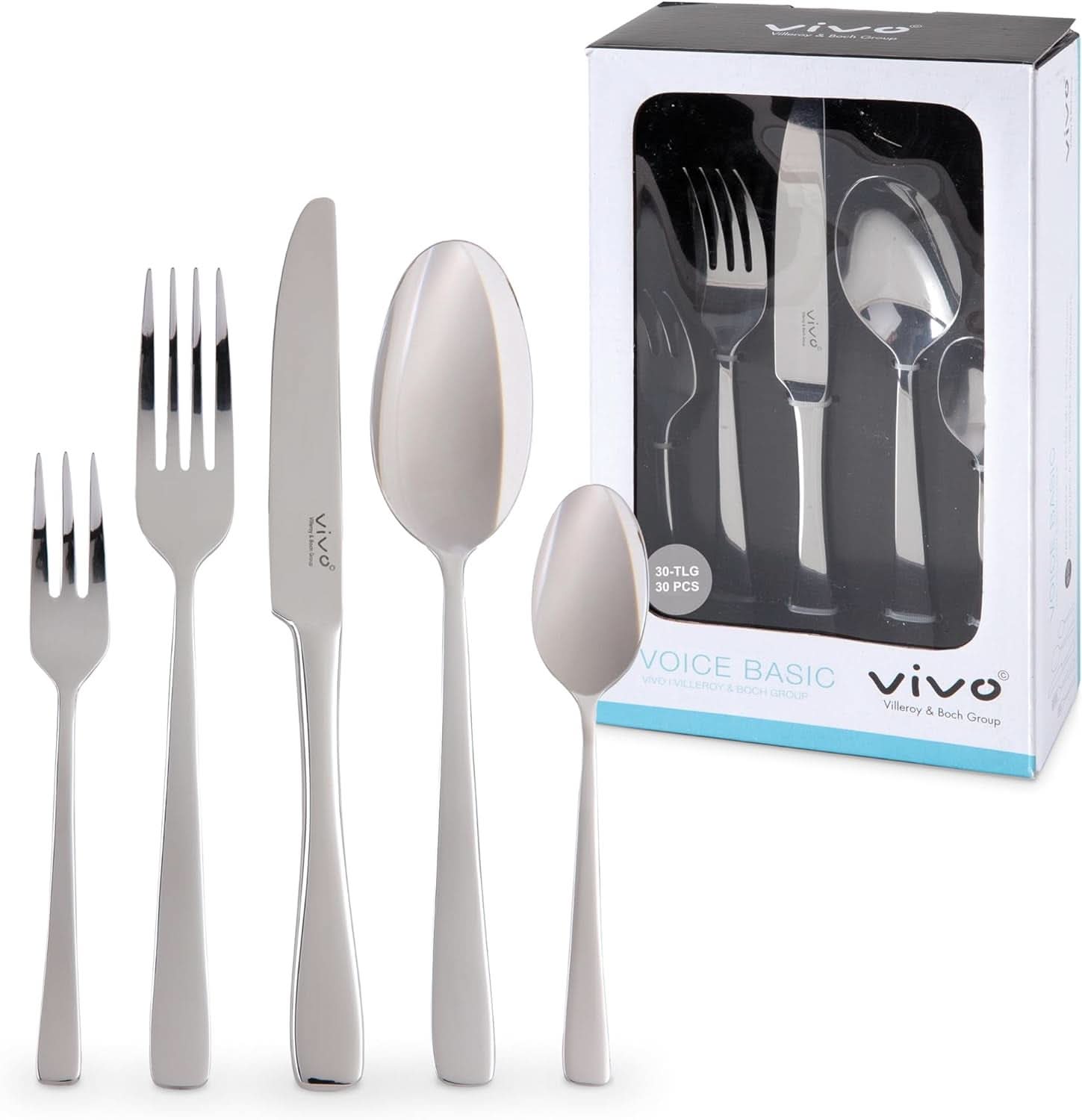 Vivo by Villeroy & Boch - Voice Basic bestickset 30 stycken för 6 personer Naty Shop