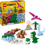 LEGO Classic Creative Dinosaurs Byggset med djurfigurer och modeller gjorda av klossar, fantasifull lekupplevelse, present till 5 år gamla pojkar och flickor, inklusive T.Rex och Triceratops 11041 Byggset Besuche den LEGO-Store Standardtitel
