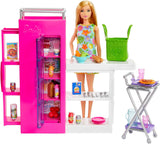 Barbie Doll Pantry Lekset med 25+ köksdelar och tillbehör - perfekt för små matälskare och present för barn från 3 år och uppåt, HJV38