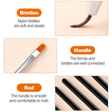 Hanyousheng 20 Stück Nagel Pinsel Set, 15 Stück Nageldesign Pinsel, 5 Stück Nail Art Dotting Tools Für DIY Nail Art Design
