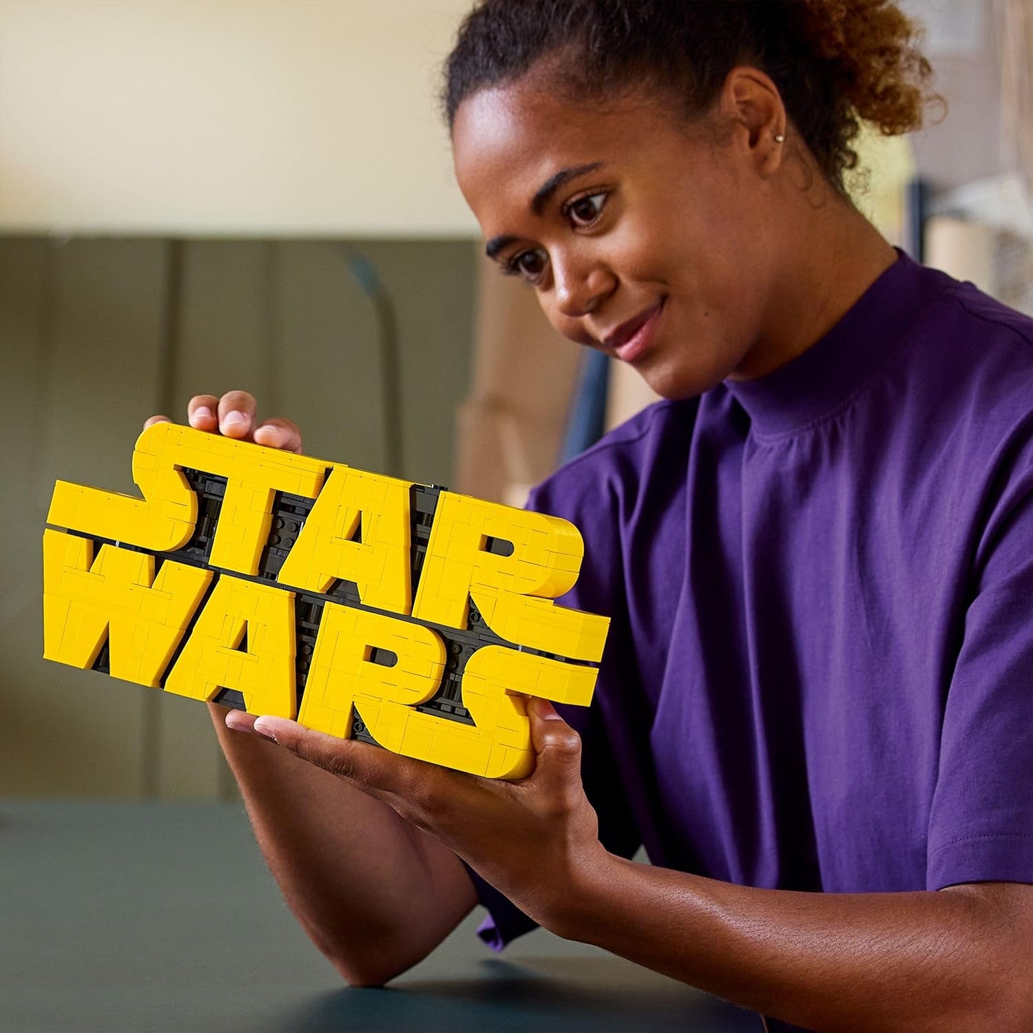 LEGO Star Wars 75407 Star Wars Logo Klossar - Byggset för vuxna att samla - Popkulturmodell - skrivbordsdisplay - Presentidé för vuxna och tonårsfans Byggset Besuche den LEGO-Store