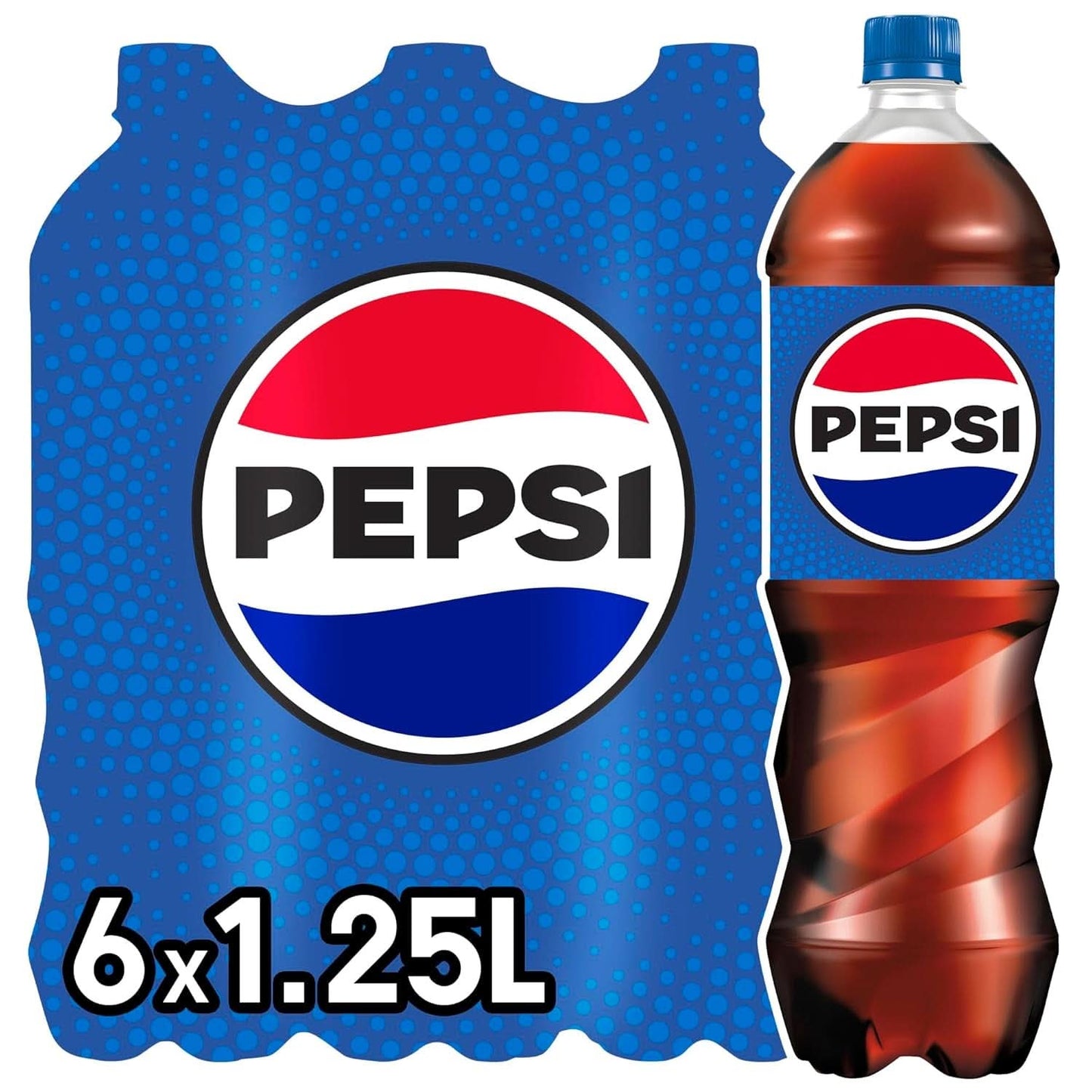 Pepsi Cola, Original, set 6 x 1,25 liter Alkoholfria drycker Naty Shop 6 x 1,25 liter Ny version