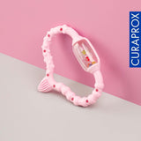 Curaprox babyring för tänder - För småbarn 0-24 månader / Lindrar tandvärk och främjar motoriska färdigheter | BPA-fri, rosa, med tränings-tandborste / Tillverkad i Schweiz