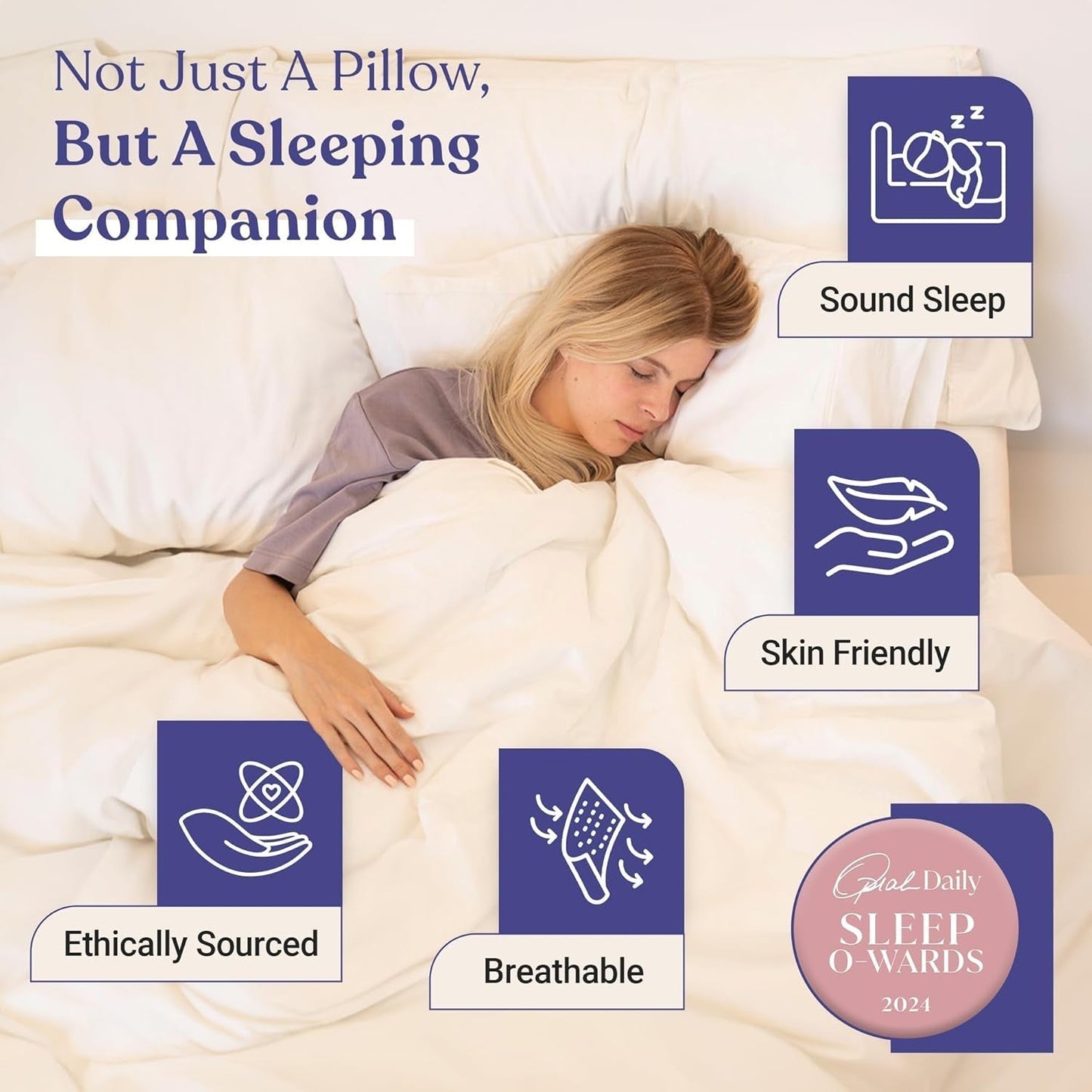 Fluffco Dun Alternativ Kudde Standard Kudde För Sova Queen Kudde Säng Kudde Side Sleeper Kudde Kylkudde Hotell Kudde Nackkudde Resekudde (Standard Fast) Standard Kuddar Naty Shop