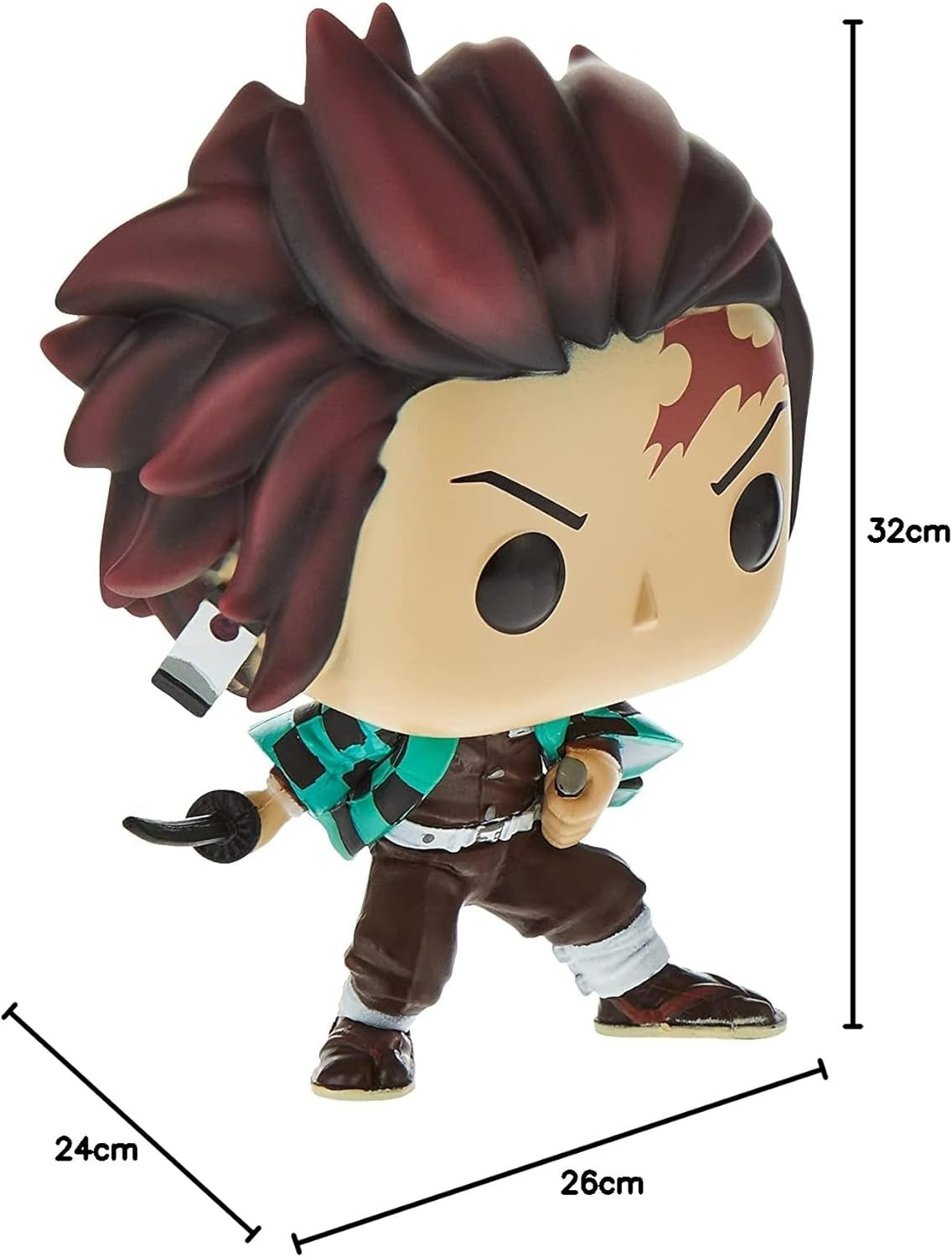 Funko Pop! Animation: Demon Slayer - Tanjiro Kamado - Vinyl samlarfigur - Presentidé - Officiell handelsvara - Leksaker för barn och vuxna - Animefläktar - Actionfigurer Samlare Modellfigur Naty Shop