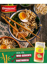 DIAMANT Nudlar med ägg, instant vetemjöl wok nudlar och tillbehör - 1 x 500 g