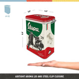 Nostalgic-Art Retro Coffee Box, 1,3 L, Vespa - Italiensk klassiker - Presentidé för skoterfans, Original Licensierad produkt (OLP), Vintage Design Workshop Decoration, Vintage Design Workshop Decoration Mat Förvaringslådor Naty Shop