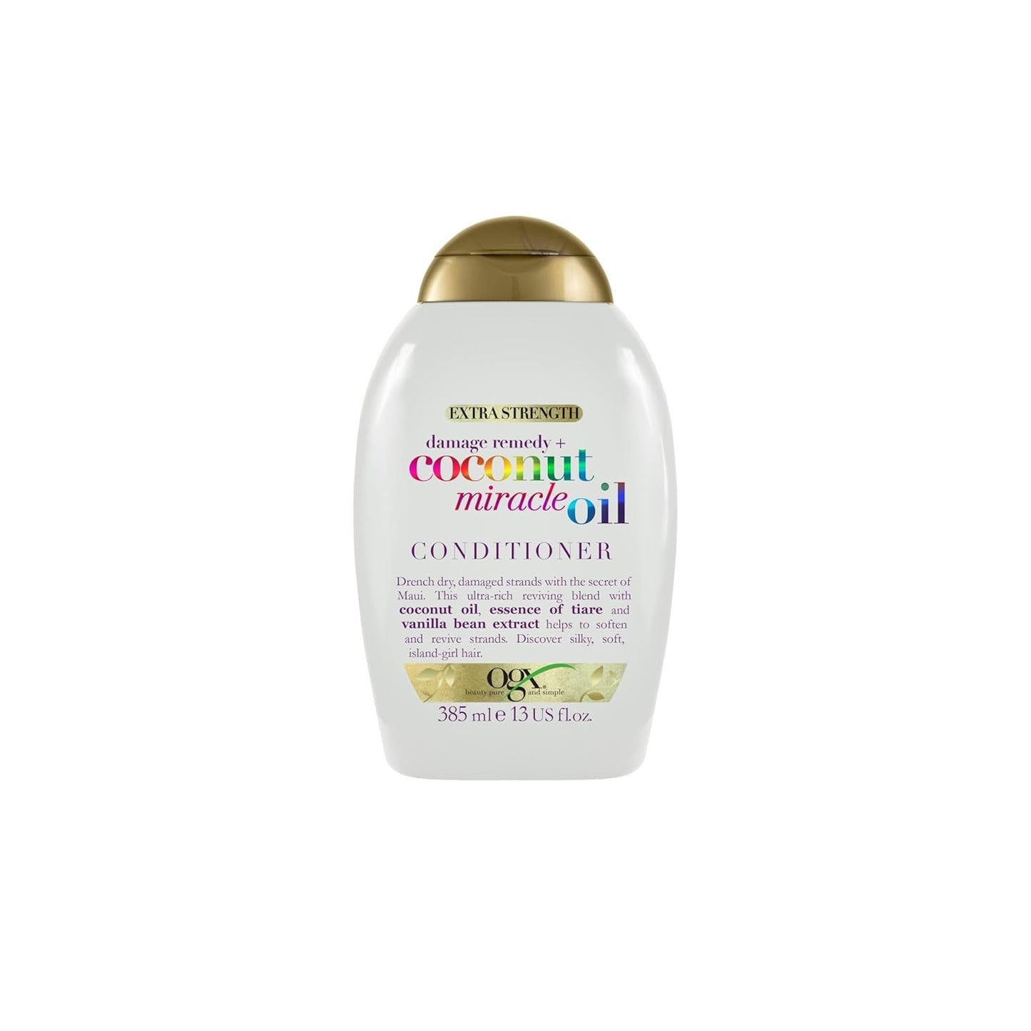 OGX Coconut Miracle Oil Conditioner, Fuktgivande balsam för hårvård med kokosolja, 385 ml Hårvård OGX Conditioner