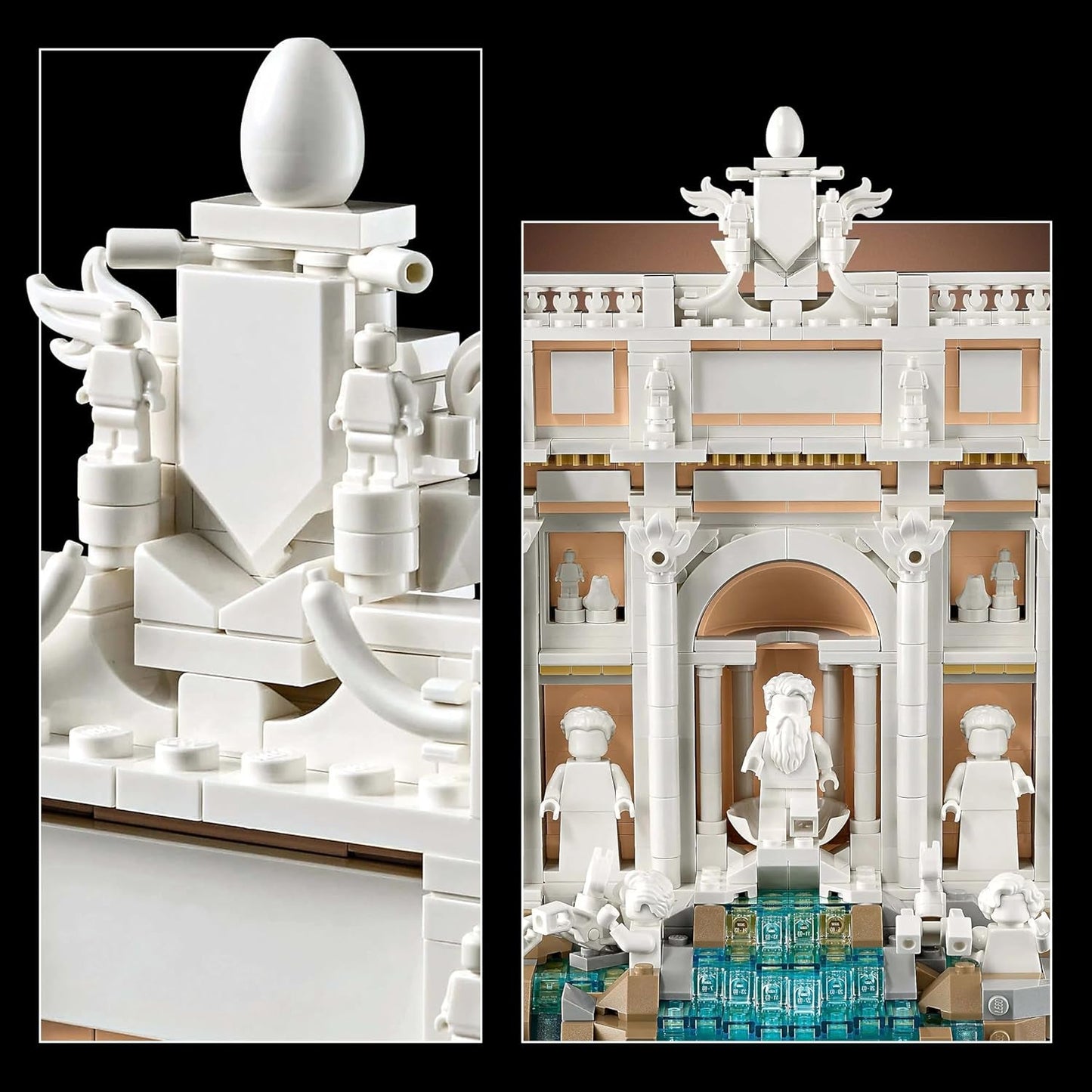 LEGO Architecture Fontana di Trevi - Modell av ett landmärke i Rom med minifigurer skulpturer - samling för kontor och vardagsrum - present till vuxna och arkitekturälskare 21062 Byggset Besuche den LEGO-Store
