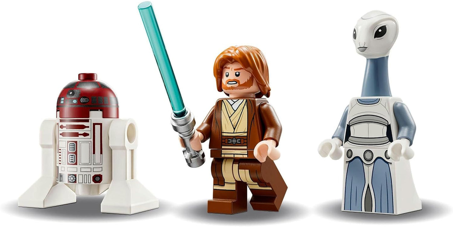 LEGO Star Wars Jedi Starfighter Obi-Wan Kenobi, byggbar leksak med Taun We, Droidfigur och ljussabel, Attack of the Clones Set 75333 Byggset Besuche den LEGO-Store
