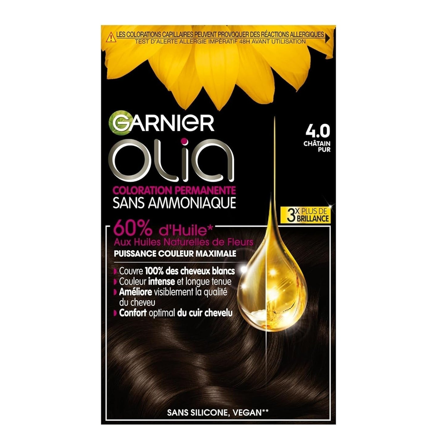 GARNIER OLIA - 4.0 pure chatain Hårfärgning Naty Shop Standardtitel