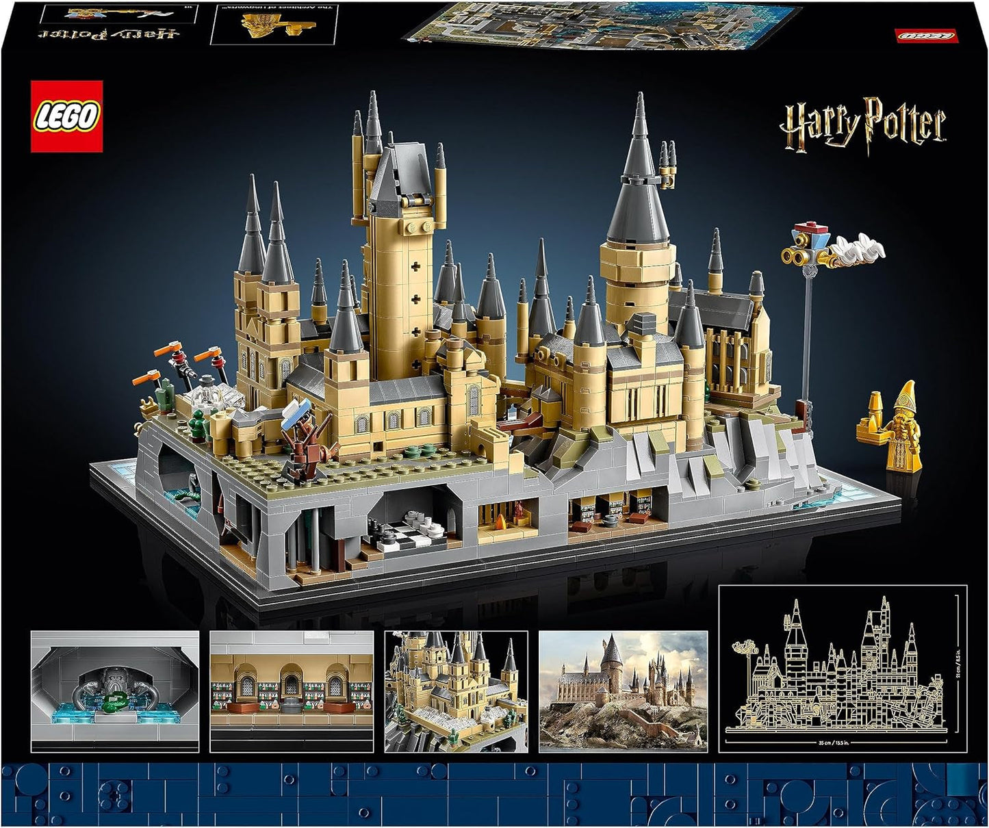 Hogwarts slott LEGO Harry Potter med slottsvingar - vuxensamlingsset inklusive huvudtorn och astronomiskt torn, hemligheternas kammare och arkitektminifigur - present till kvinnor - 76419 Byggset Besuche den LEGO-Store