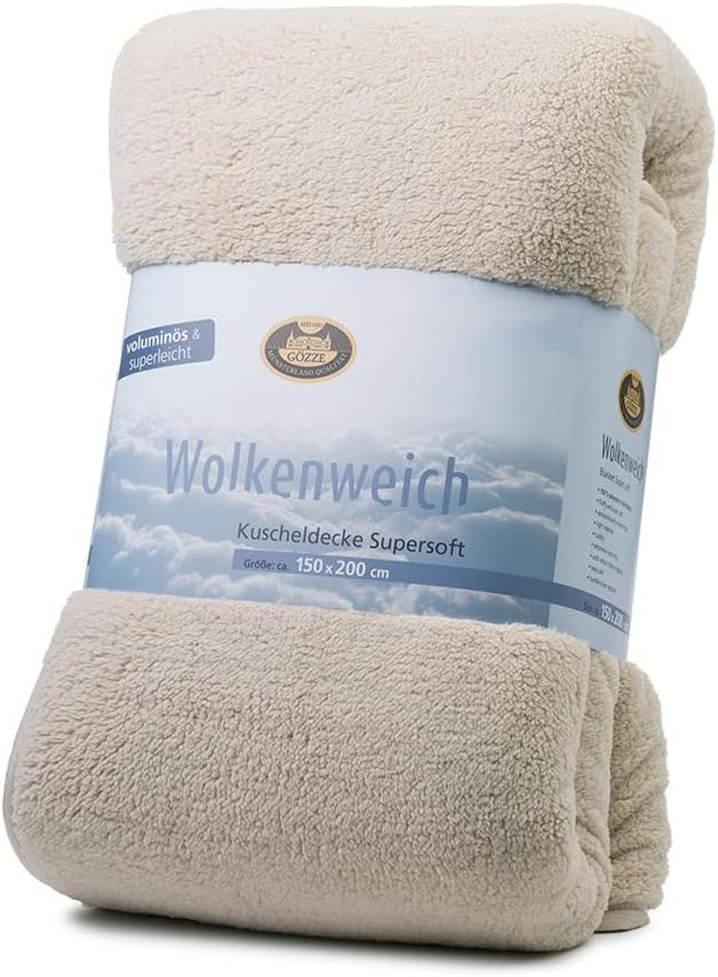 Gözze - Molnmjukt kramfilt, fårskinnsimitation, 100 % polyester (mikrofiber), 150 X 200 Cm - Camel Täcken och täcken Naty Shop Camel