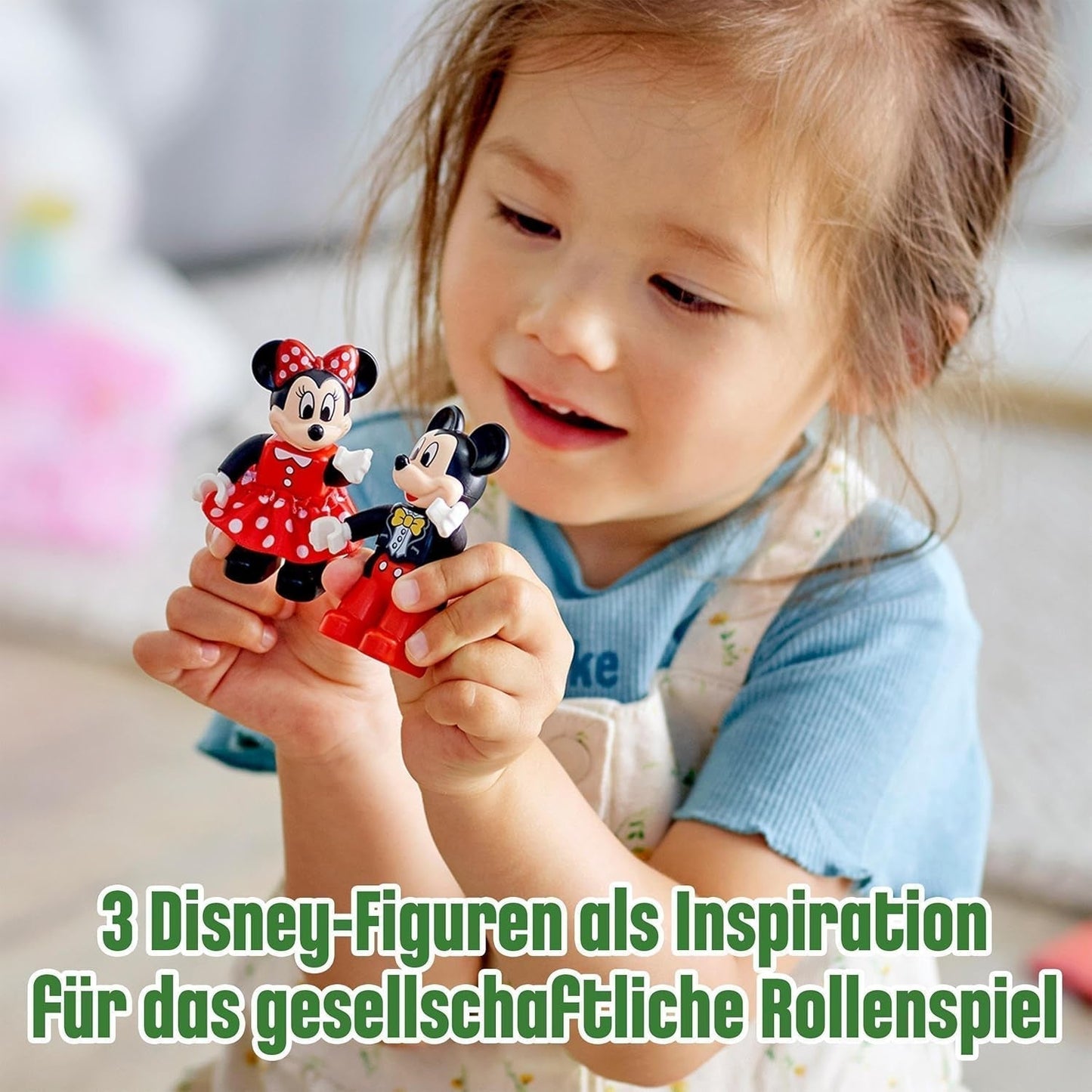 LEGO 10941 DUPLO Disney Musse och Minnie födelsedagståg, leksakståg med tårta och ballonger, present till barn 2 år och äldre Byggset Besuche den LEGO-Store