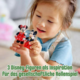 LEGO 10941 DUPLO Disney Musse och Minnie födelsedagståg, leksakståg med tårta och ballonger, present till barn 2 år och äldre Byggset Besuche den LEGO-Store