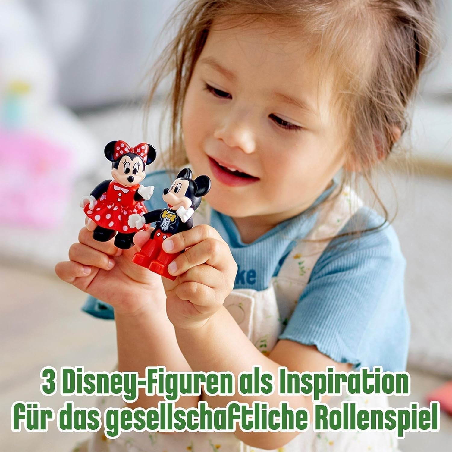 LEGO 10941 DUPLO Disney Musse och Minnie födelsedagståg, leksakståg med tårta och ballonger, present till barn 2 år och äldre Byggset Besuche den LEGO-Store