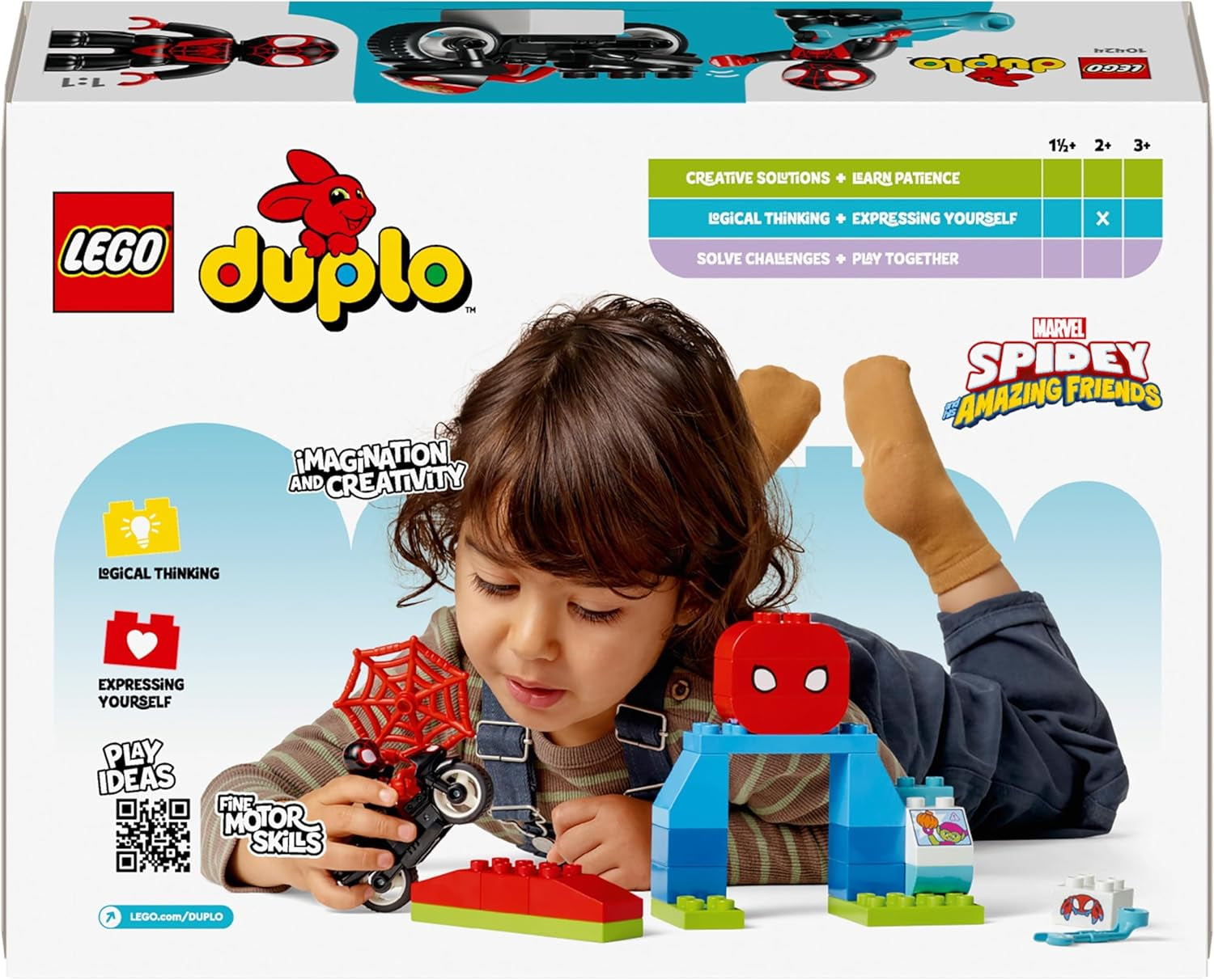 LEGO DUPLO Marvel Spins Motorcykeläventyr, Fantasy-lekset för TV-serien Spidey och hans supervänner, pedagogisk leksak att bygga och bygga om för barn från 2 år och över 10424 Byggset Besuche den LEGO-Store
