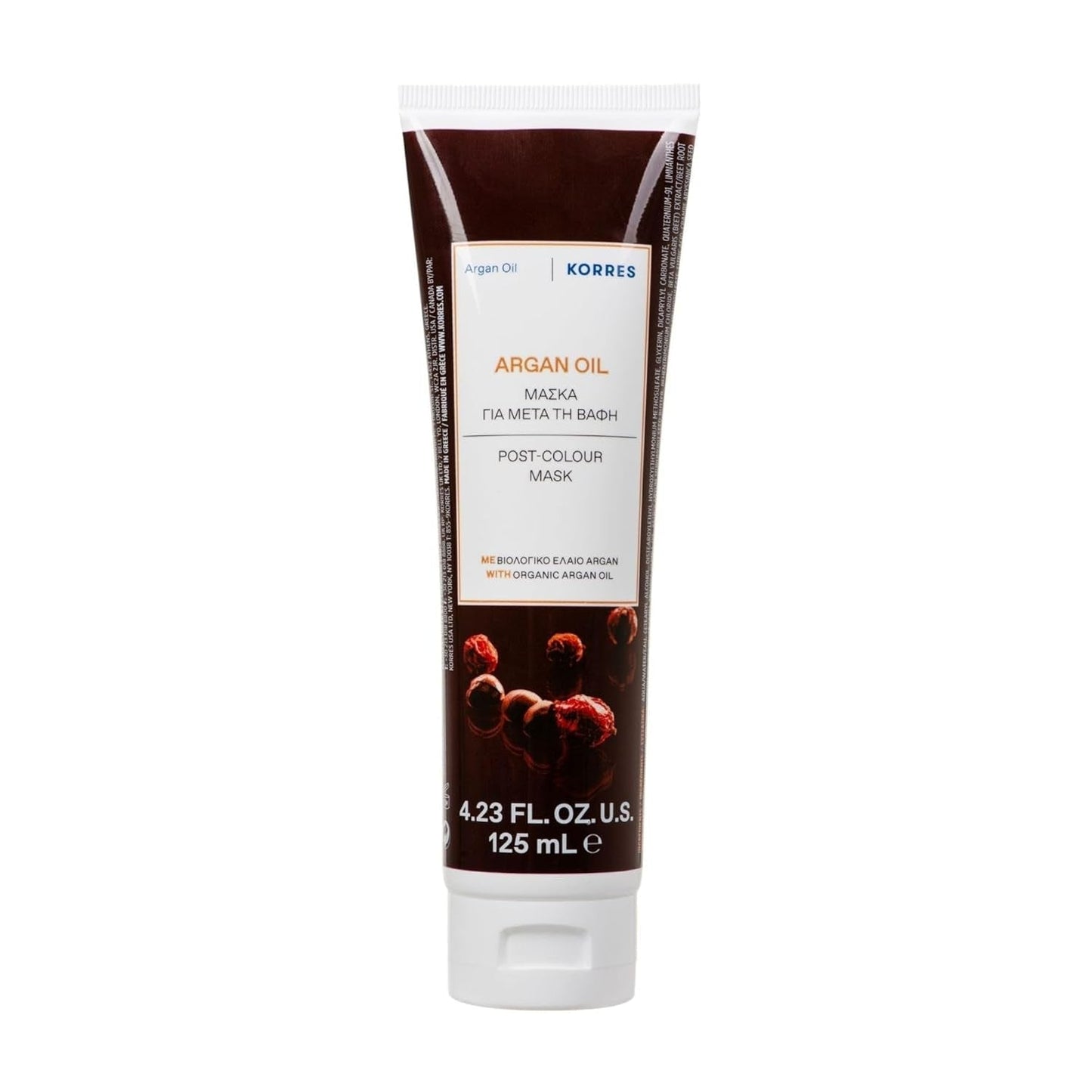 KORRES ARGAN OIL hårmask, närande mask med arganolja, sheasmör och veteprotein, perfekt för färgat hår, vegan, 125 ml Naty Shop hårmask Standardtitel