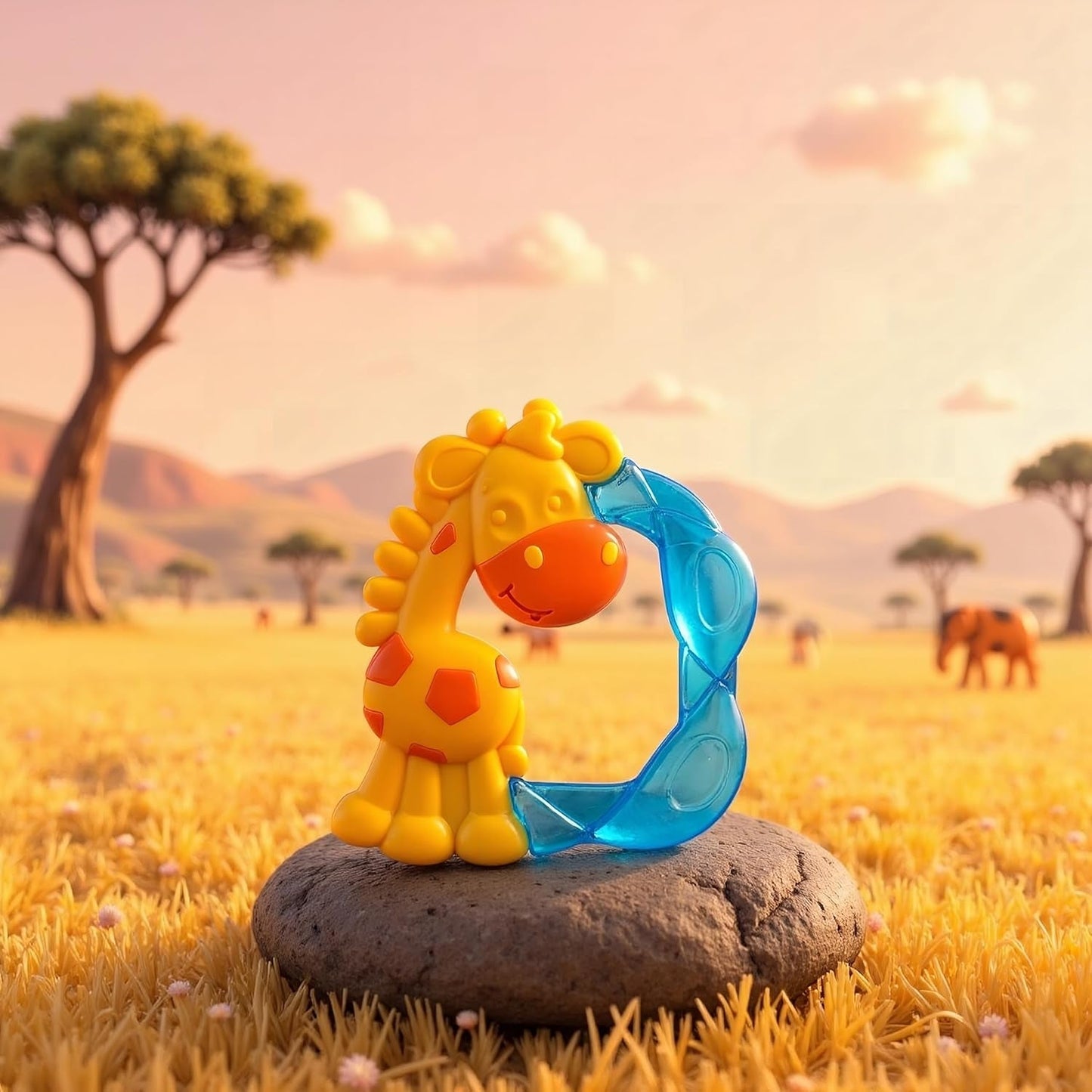 Playgro Jerry Giraffe Bringning - Baby Bringning - Silikon Bringning - Silikon Bringning - Tandningshjälp - Silikon - Baby Bringning - Färgglad