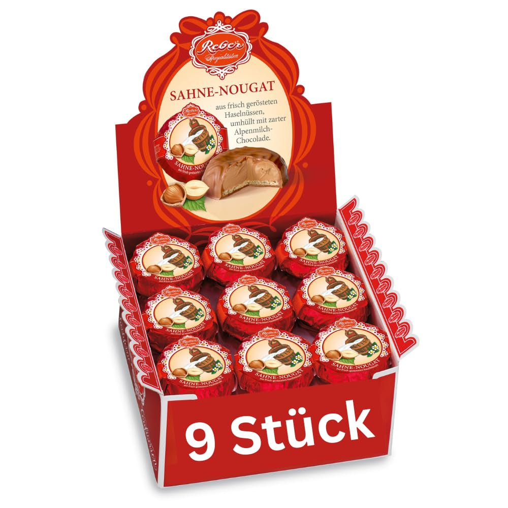 Reber Bites choklad- och tryffelpaj, konjaktryffel på krämig nougat, täckt med delikat alpin mjölkchoklad, 40 g (1 st)