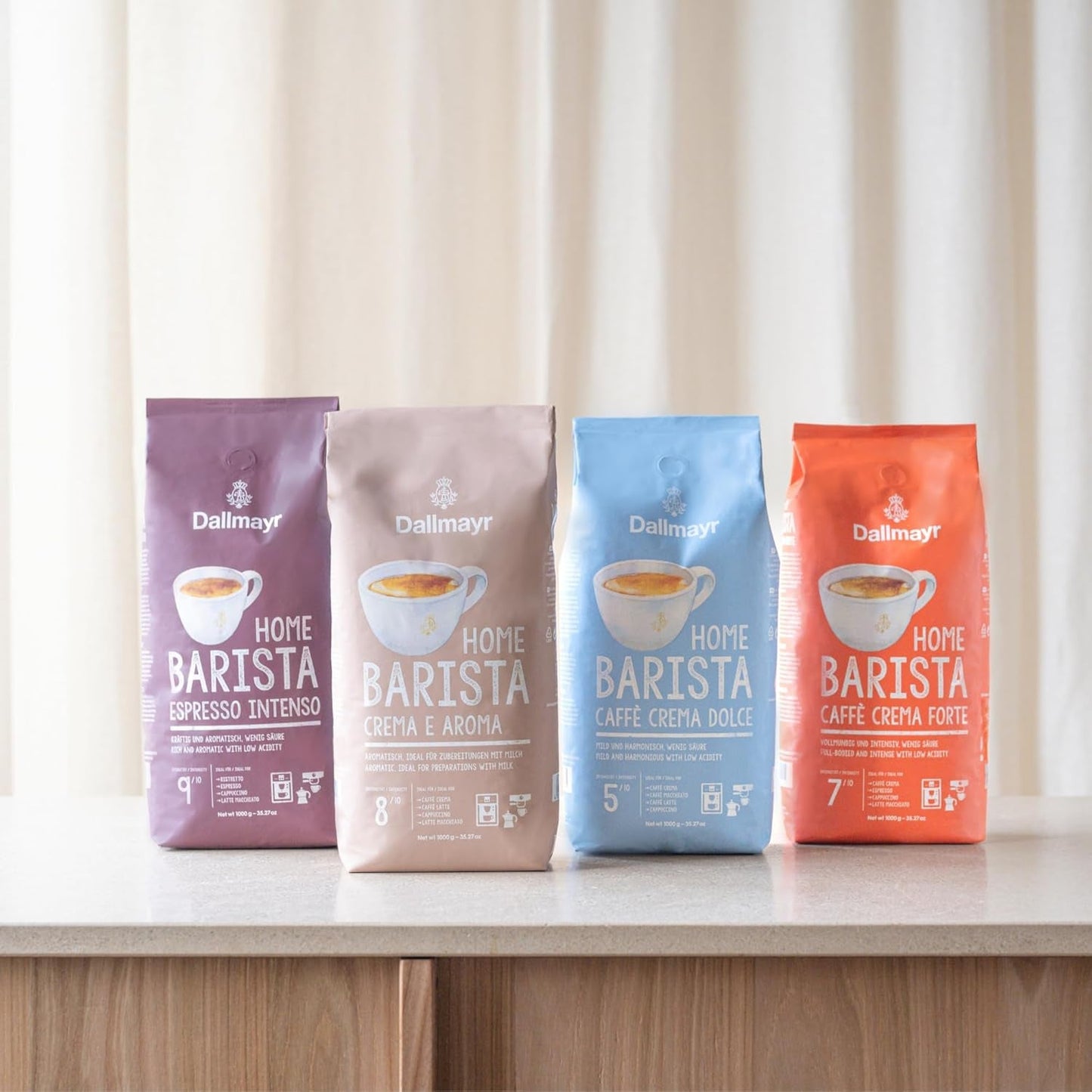 Hemma Barista Caffé Crema Forte 1000g hela bönor