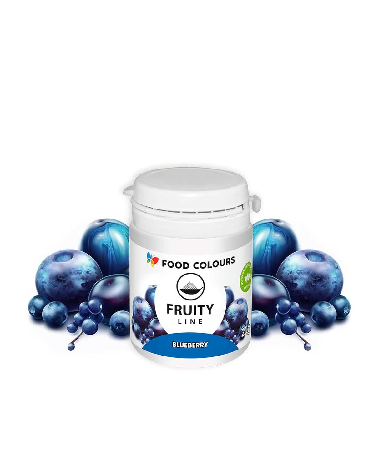 Livsmedelsfärgpulver naturlig färg Fruity Line BLUEBERRY 20G naturligt färgpulver för krämer glasyr svampdeg i pulverform matfärg för drycker gelé