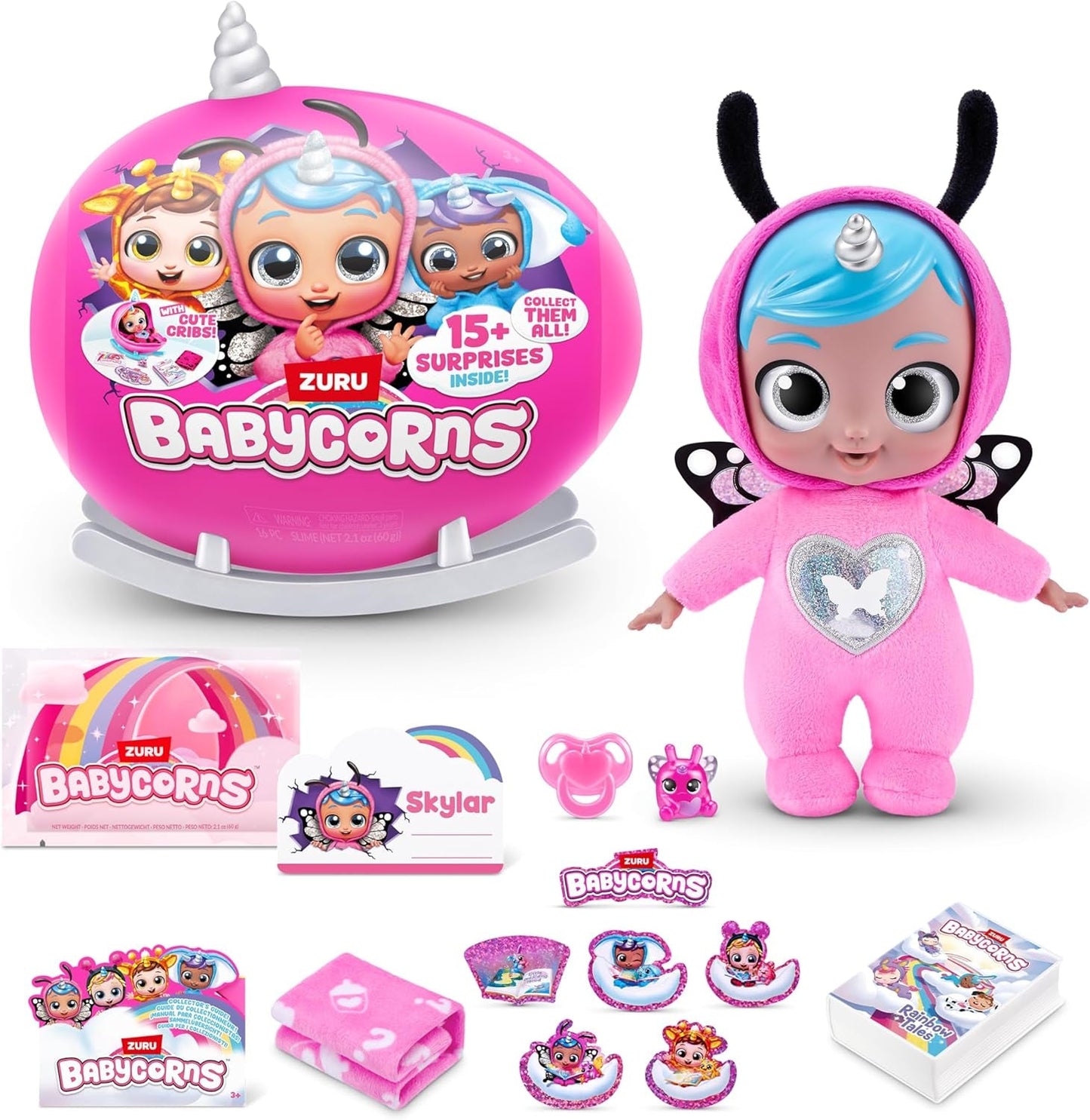 Babycorns Magic Dolls Series 1 Small (Skylar) från ZURU, Surprise, Unboxing, Baby Girl, Doll