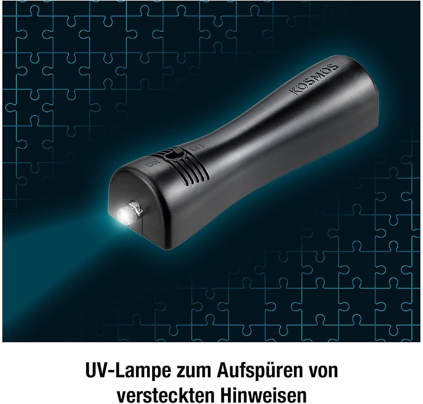 De tre??? - Crime Puzzle - The Villa of the Puzzles Av KOSMOS 697976, 300 bitar, Glow in the dark, Med UV-lampa, Läsning, Pussel, Pussellösning, Detektivpussel Från 10 år Puzzle Naty Shop