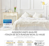 Aqua-Textil 4-säsong täcke 135X200Cm Filtar sammanknutna Vinter 800G Sommar 600G Klimatkontroll Oeko-Tex Täcken och täcken Naty Shop