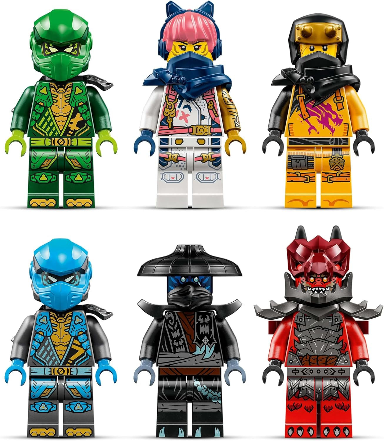 LEGO NINJAGO Chaos Dragon Thundertooth - Leksak med 6 Ninja-minifigurer - Rollspelande byggset för pojkar och flickor i åldern 8+ - Presenter till Rise of the Dragons TV-seriefans 71832 Byggset Beuche den LEGO-Store