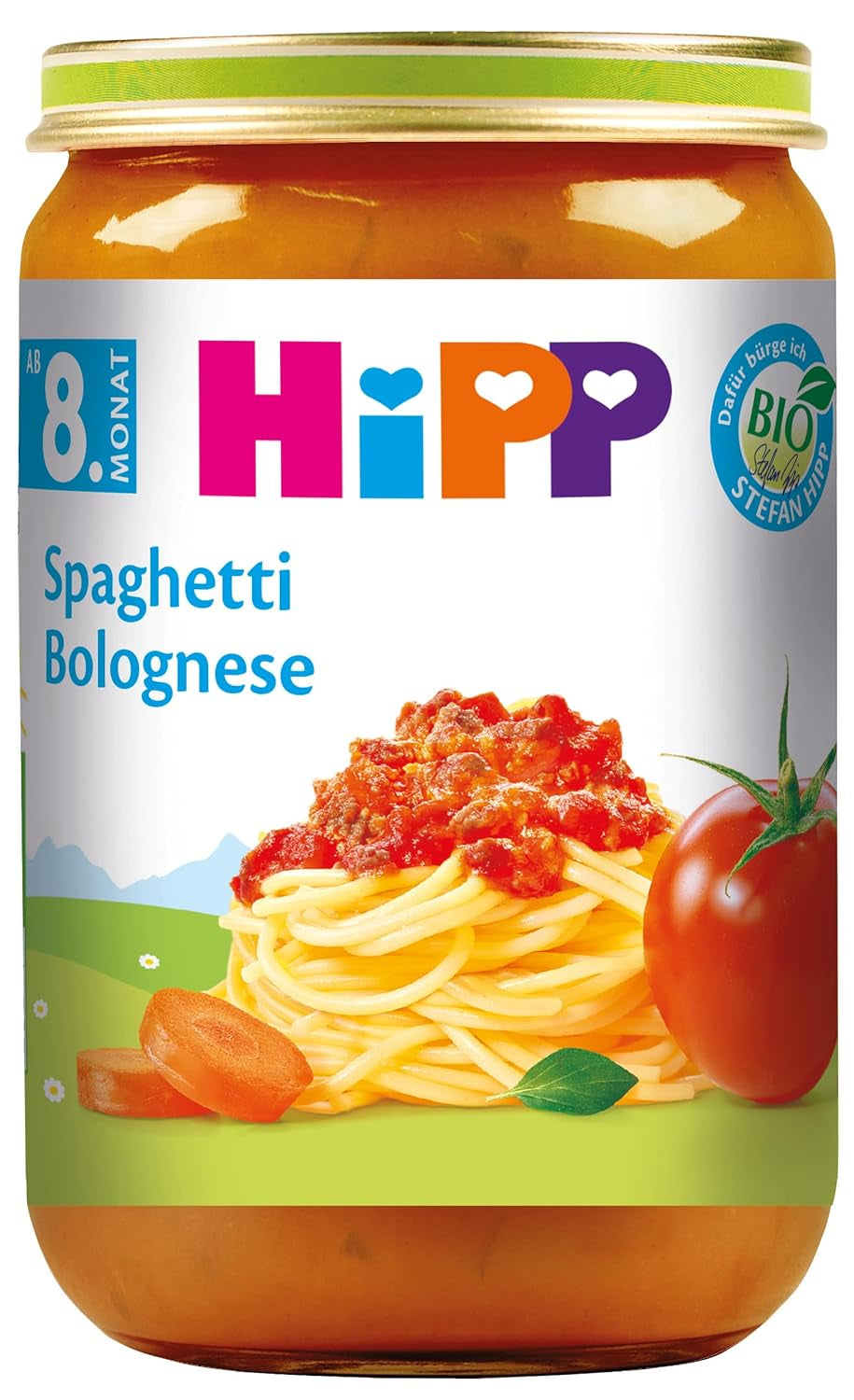 HiPP Spaghetti Bolognese, förpackning om 6 (6 x 220 g)