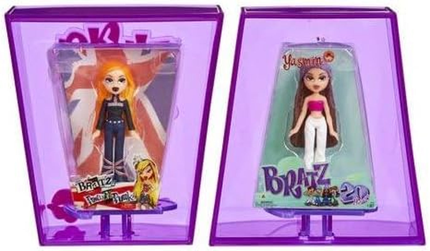 Bratz Miniverse MGA:s Y2K Nostalgia Flashback Minis Limited Edition Dolls - SURPRISE PACK - 2 Bratz Mini Dolls and Display Case - Fantastisk present till barn och samlare 6+