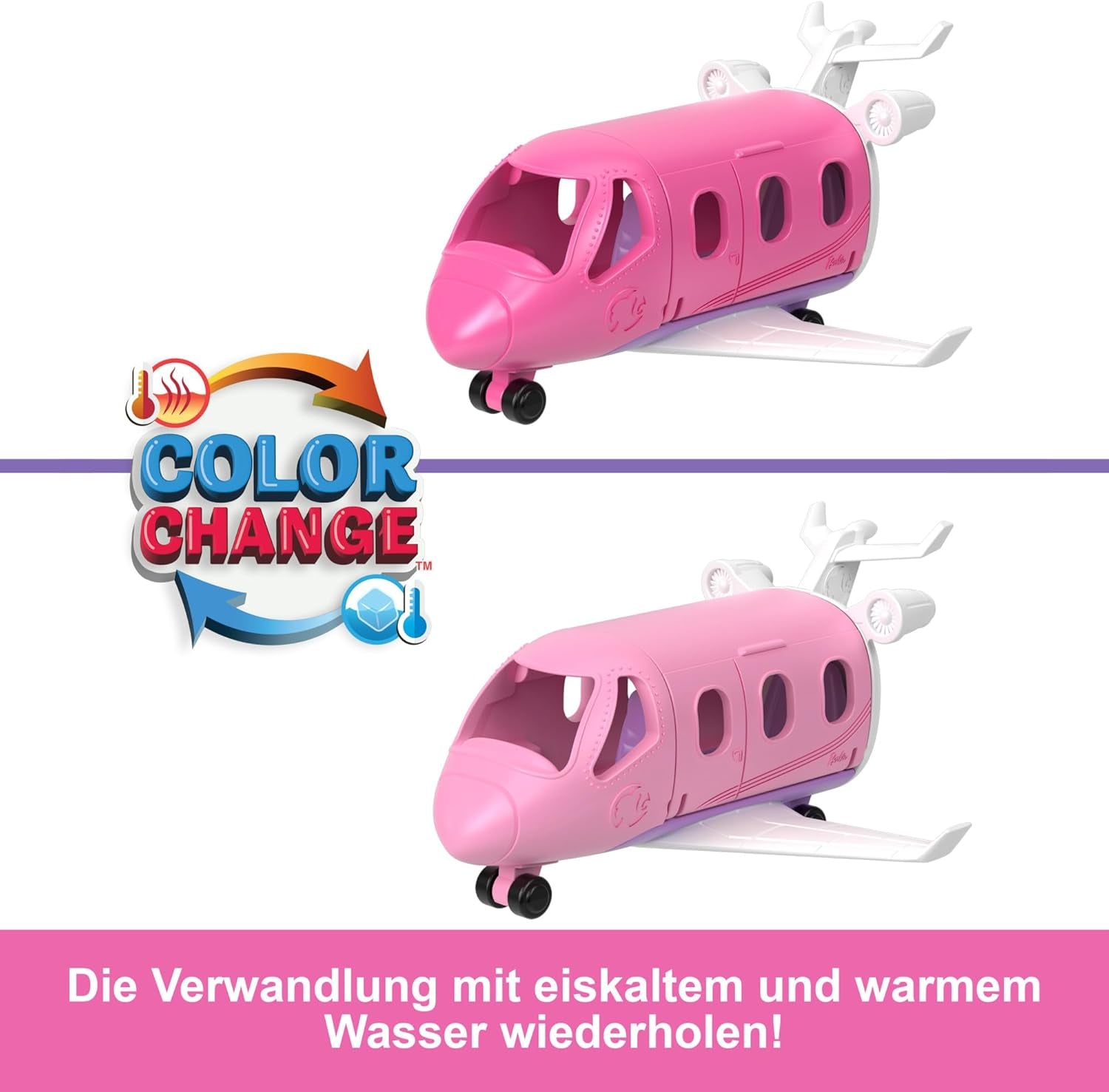 Mini BarbieLand Barbie docka och leksaksfordon, 1,5" docka och ikoniska färgskiftande överraskningsfordon, HYF40