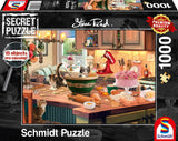 Schmidt Spiele 59919 Hemligt pussel, Vid köksbordet, 1 000 bitar, Färgglatt, Stort pussel Naty Shop Standardtitel