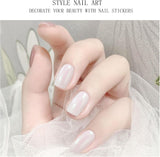JMEOWIO Nagelfolie Glitter Gel Nagelfolie Självhäftande Nagelklistermärke UV-härdande Nageldekoration Design Tillbehör
