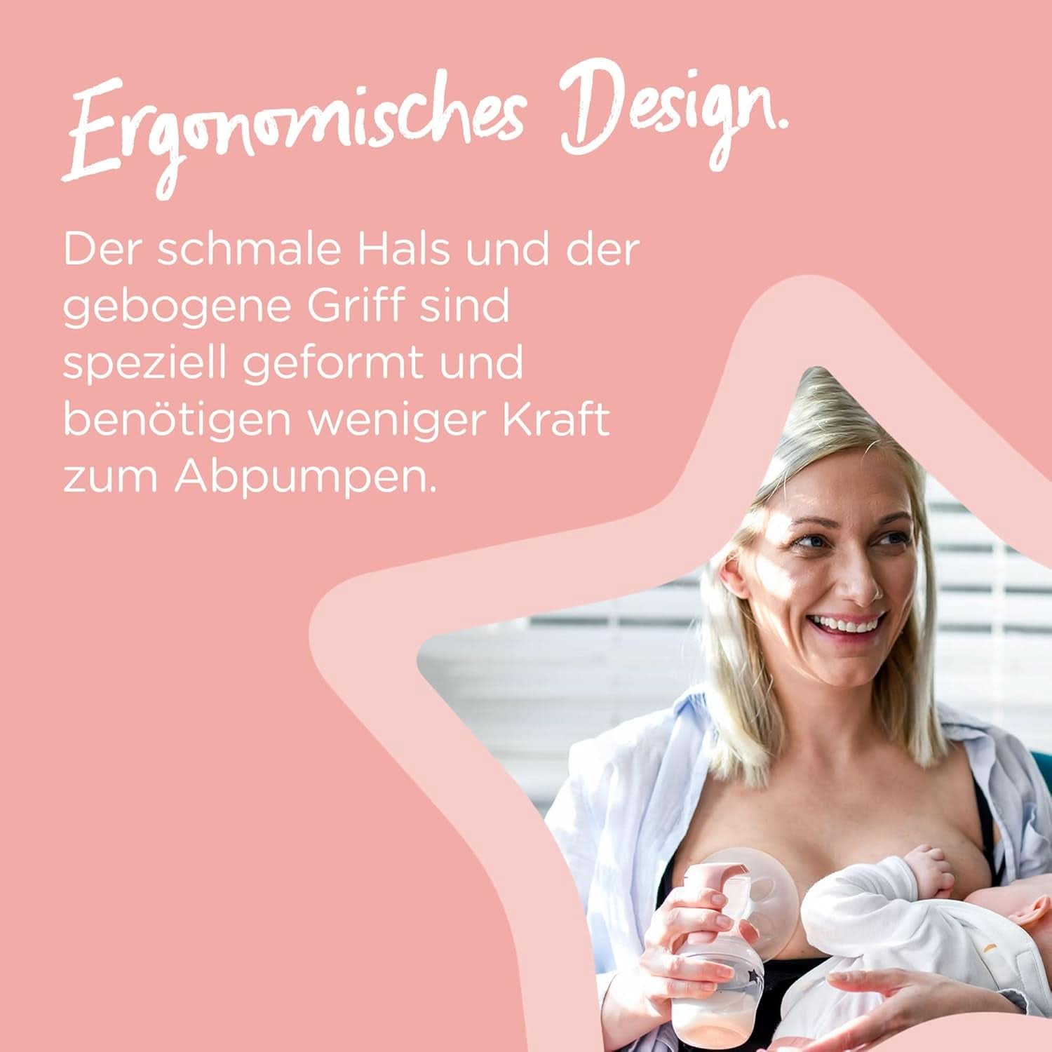 Tommee Tippee Made for Me Manuelle Einzel-Milchpumpe, Starke Saugkraft, Ergonomischer Griff, Tragbare Und Leise Milchpumpe, Samt Babyflasche Accessories Mat och amning Bebe Naty Shop