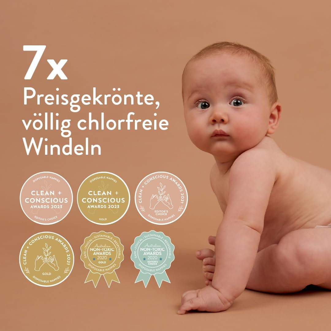 Babyblöjor, storlek 3M (4-8 kg) - 1 påse med 28 - Inga skadliga ämnen, miljövänlig, högabsorberande, lämplig för nattbruk, ultratunn och mjuk - Tillverkad i Danmark