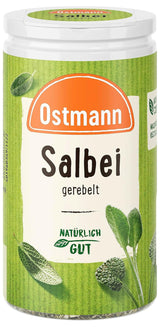 Ostmann Gewürze - Sage gerebelt | Würziges Kräuteraroma für Fleisch- und Gemüsegerichte | 10 g i dosen