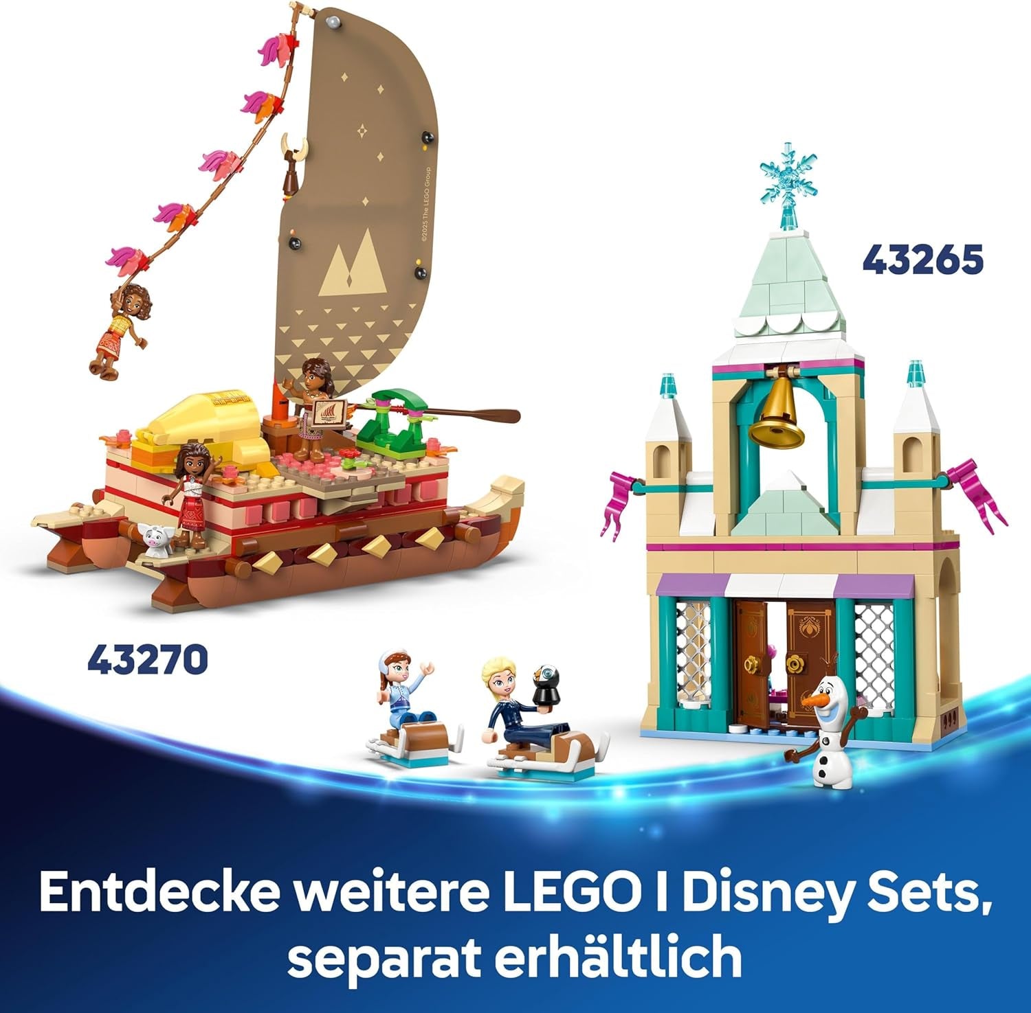 LEGO Ç€ Disney Princess Castle Askungen och hästvagn, set för flickor 6 år och uppåt, fantastisk leksak med prinsessan Askungen och Prince charmiga minidockor, presentidé för Disney-fans 43275 Byggset Beuche den LEGO-Store