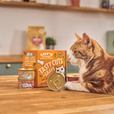 Lily's Kitchen Naturligt våtfoder för vuxna katter, konserverade, läckra bitar i kycklingsås, kornfritt recept (24 brickor x 85 g)